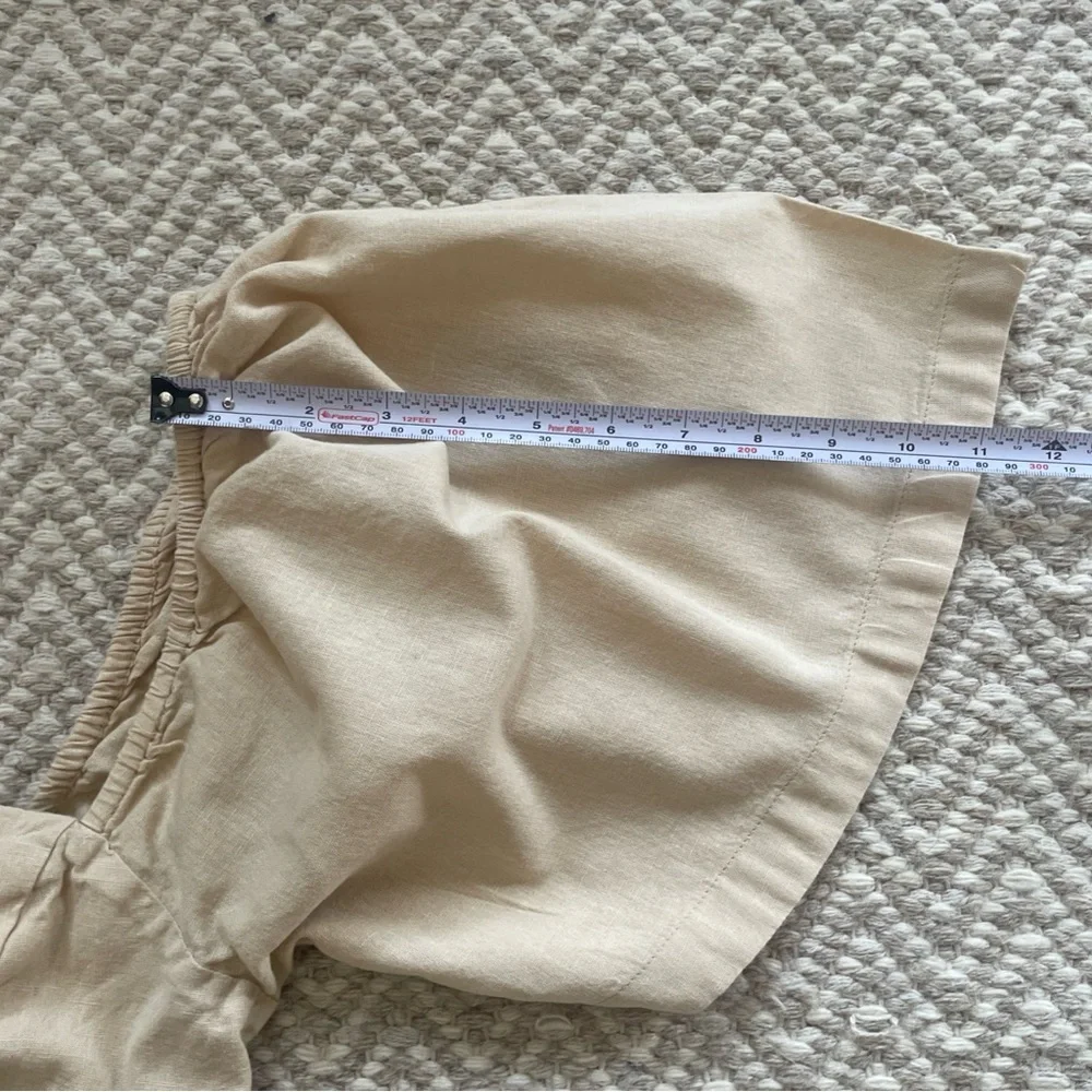 Free People Dress Womens S/P Beige Cross Of Sunlight Mini Boho Square Neck - Picture 7 of 11